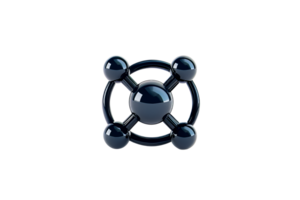 Molecular model with a transparent background png