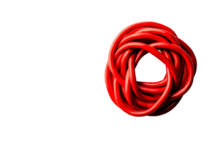 Red twisted loop on clear background png