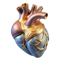magnificent rustic Anatomical Heart Illustration Isolated for Medical Design high quality png