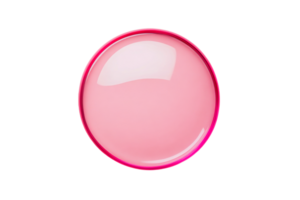 Pink circular object with smooth surface and shine png
