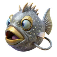 stunning creative Anglerfish Isolated Cutout for Deep Sea Creatures authentic png