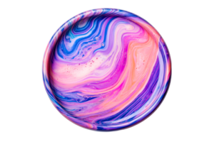 Vibrant abstract swirl pattern on a plate png