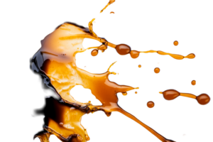 Coffee splashes create dynamic shapes and patterns png