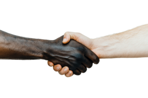Unity in a diverse handshake png