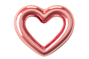 Modern heart shape with transparent background png