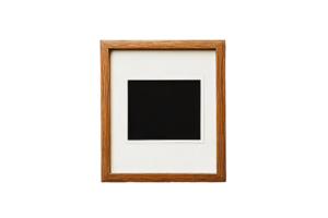 Empty picture frame with a simple design displayed png