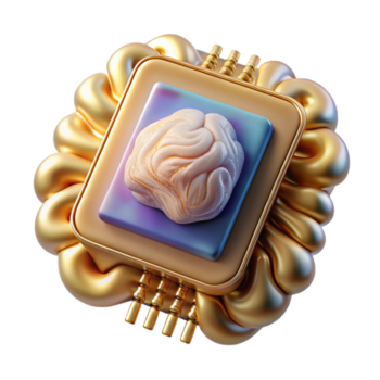 sereno abstrato artificial inteligência ai cérebro lasca Cortar fora para inovação conceitos png