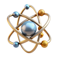 dramatic modern Atom Structure Model Physics Diagram Isolated for Educational Use high quality png