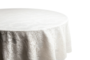 Tablecloth textured surface on black background, cut out transparent png