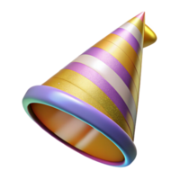 serene rustic Birthday Hat Cone Shaped Colorful Stripes Transparent genuine png