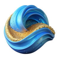 elegant modern Blue Ocean Wave Transparent for Marine Graphics original png