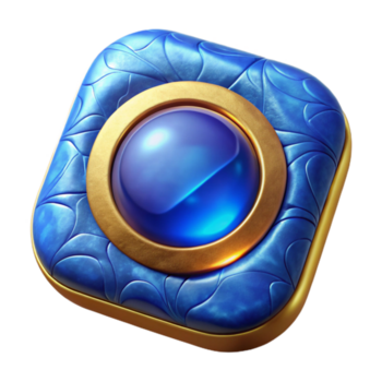 vibrant abstrait bleu ui bouton ensemble isolé pour mobile app conception png