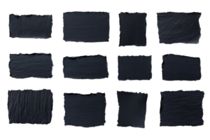 Rectangular dark slate plates, rough edges, pattern, frame, cut out transparent png