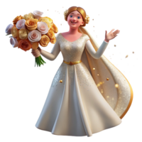 elegant creative Bouquet Toss Bride Throwing Flowers Transparent for Wedding Photos professional png