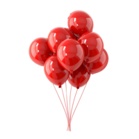 A bunch of red balloons on a black background png