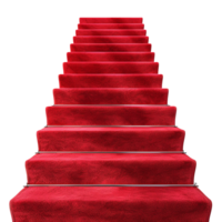 Elegant Red Carpet Staircase Leading Upwards to Success and Achievement png