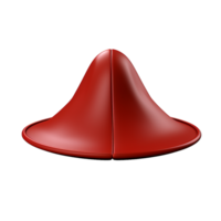 Abstract Red 3D Render of a Conical Shaped Object with a Smooth Surface and Subtle Curves png