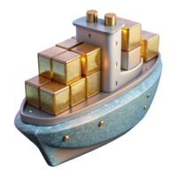wonderful minimalist Cargo Ship Transparent Background for Logistics Projects high quality png