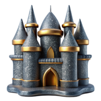 stunning minimalist Castle Silhouette Isolated for Historical Architecture high resolution png