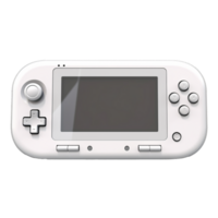 White Wireless Portable Handheld Game Console with Screen and Buttons png
