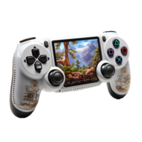 Custom Designed Handheld Game Console with Built in Screen and PlayStation Style Controller png