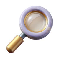 vibrant minimalist Clean Search Magnifying Glass Icon Isolated for Ui Design high quality png