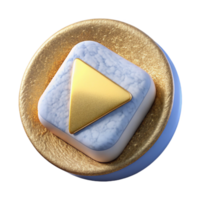 dramatic abstract Clean Play Button Icon Cutout for Multimedia Projects png