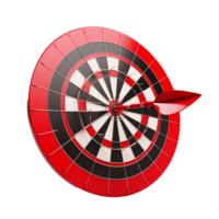 Red Dartboard with Barbed Wire and a Red Dart Hitting the Bullseye Achieving Success Despite Obstacles png