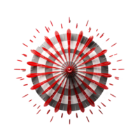 Red and White Darts Striking the Bullseye on a Dartboard A 3D Render of Precision and Accuracy png