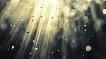 Golden Light Rays And Falling Raindrops Abstract Backgrounds Style photo