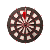 A Red Dart Hitting the Bullseye of a Dartboard Precision Accuracy and Success png