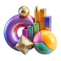 beautiful traditional Colorful Infographic Elements Transparent for Data Visualization professional png