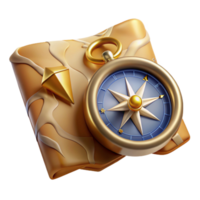 magnificent modern Compass and Map for Navigation Isolated for Hiking and Travel high resolution png