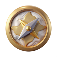 magnificent minimalist Compass Navigation Icon Isolated for Adventure Websites authentic png