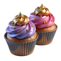 beautiful artistic Cupcakes Frosted Sprinkles Transparent for Bakery Websites authentic png