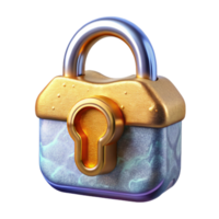 magnificent creative Cybersecurity Lock Icon Isolated for Data Protection premium png