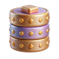 serene rustic Database Server Icon Cutout for Data Management premium png