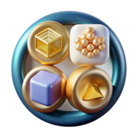 vibrant modern Data Science Icons Big Data Analytics Isolated for Data Analysis premium png
