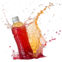 Refreshing Summer Drinks Splashing in a Dynamic Pose png