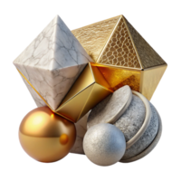 stunning vintage D Geometric Shapes Transparent for Architectural Visualization high resolution png