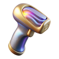 vibrant artistic Digital Barcode Scanner Isolated for Retail Applications high resolution png