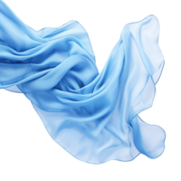 Elegant Draped Light Blue Silk or Chiffon Fabric Abstract Background png