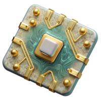 serene creative Digital Circuit Board Pattern Cutout for Electronics detailed png