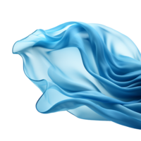 Abstract flowing light blue silk fabric textile background image png