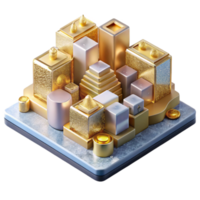impressive traditional D Map with Isometric Building Models Transparent for Urban Planning professional png