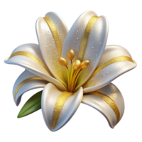 serene rustic Easter Lily Flower Cutout for Springtime Blooms genuine png