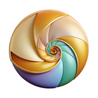 elegant traditional Fibonacci Sequence Diagram Cutout for Mathematical Art premium png
