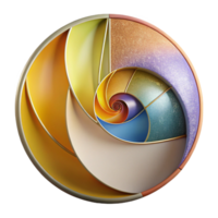 elegant abstract Fibonacci Sequence Diagram Cutout for Mathematical Art png