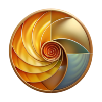 magnificent rustic Fibonacci Sequence Diagram Cutout for Mathematical Art authentic png