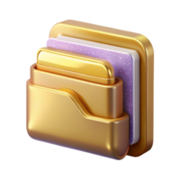 beautiful artistic File Folder Icon Isolated Cutout for Document Organization original png